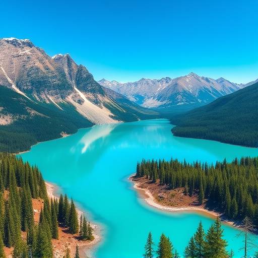 Aerial view of Garibaldi Lake, a popular filming location in British Columbia.