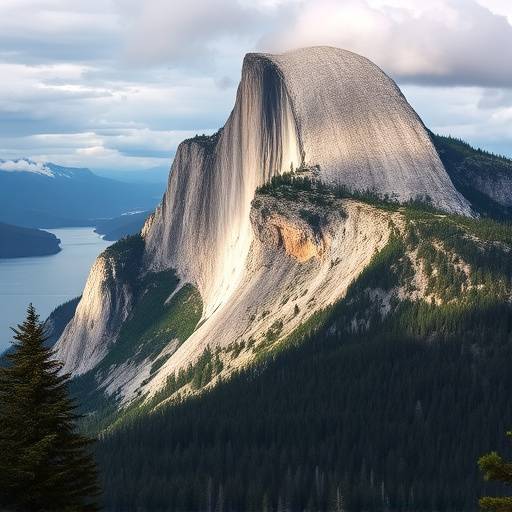 The Stawamus Chief: imposing granite monolith rising above the forest, offering breathtaking views of Howe Sound.